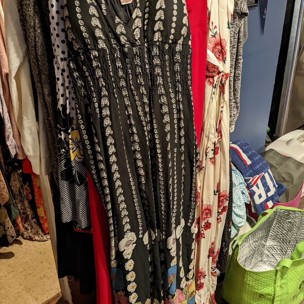 Floral Black Maxi Dress